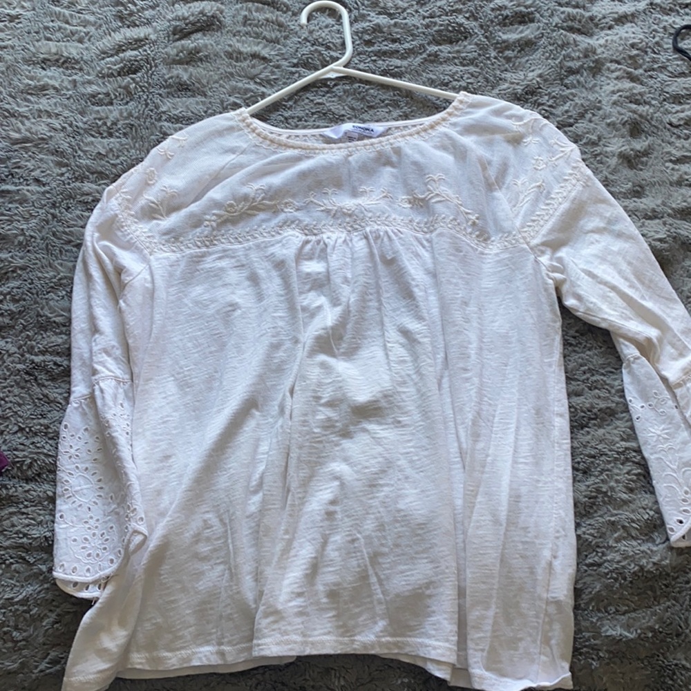 White blouse and Plumb blouse